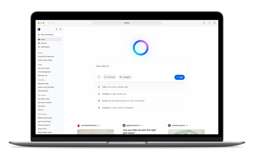 meta ai web app